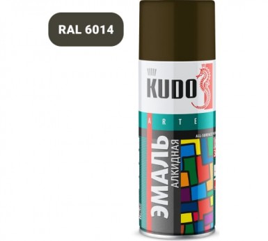 Краска аэроз. KUDO 520 мл. №1005  ХАКИ  RAL 6014 -  магазин «ТАТМЕТИЗ»