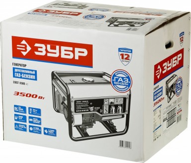 Генератор гибридный (бензин / газ), 3500 Вт, ЗУБР -  магазин крепежа «ТАТМЕТИЗ»
