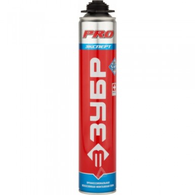 Пена ЗУБР "ЭКСПЕРТ" ПРО В1 профессиональная, для монтажного пистолета, всесезонная, 750мл -  магазин «ТАТМЕТИЗ»