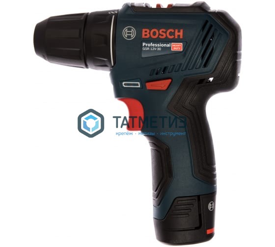 Дрель-шуруповерт аккумуляторная Bosch GSR 12V-30 2x2,0 Ач, чемодан Дрель-шуруповерт аккумуляторная Bosch GSR 12V-30 2x2,0 Ач, чемодан