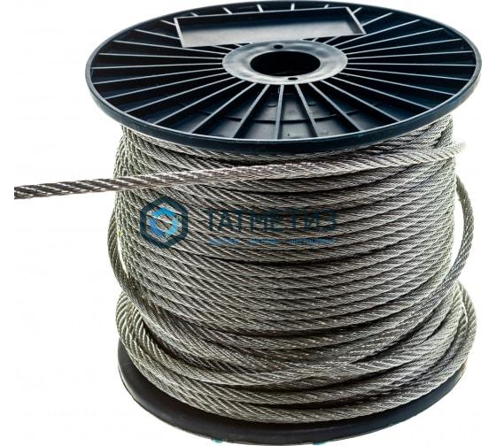 Трос стальной оц. 6 мм DIN 3055 (250 м/бух) КТ / МН Трос стальной оц. 6 мм DIN 3055 (250 м/бух) КТ / МН