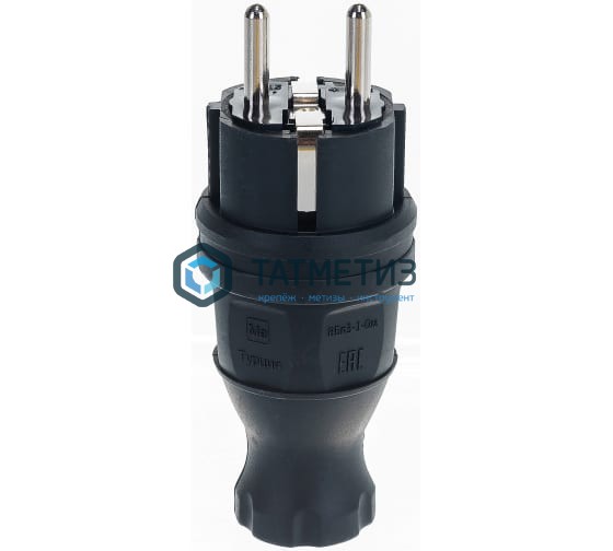 Эл.вилка прямая с/з каучук ОМЕГА IP44 ВБп3-1-0м IEK Эл.вилка прямая с/з каучук ОМЕГА IP44 ВБп3-1-0м IEK