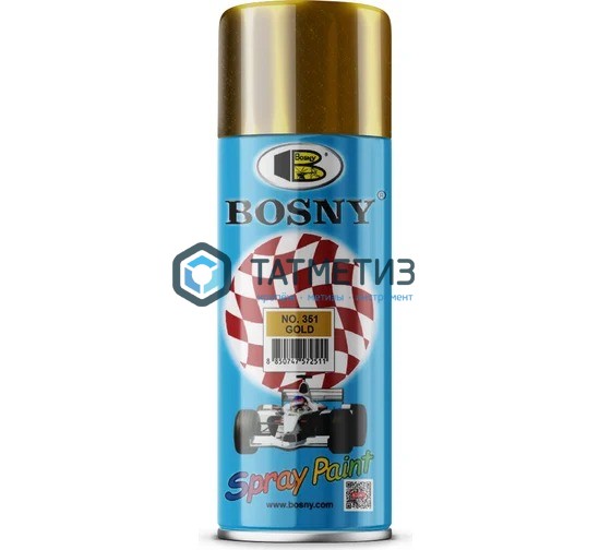 Краска аэроз. BOSNY 520 мл. №351 ЗОЛОТИСТАЯ Краска аэроз. BOSNY 520 мл. №351 ЗОЛОТИСТАЯ