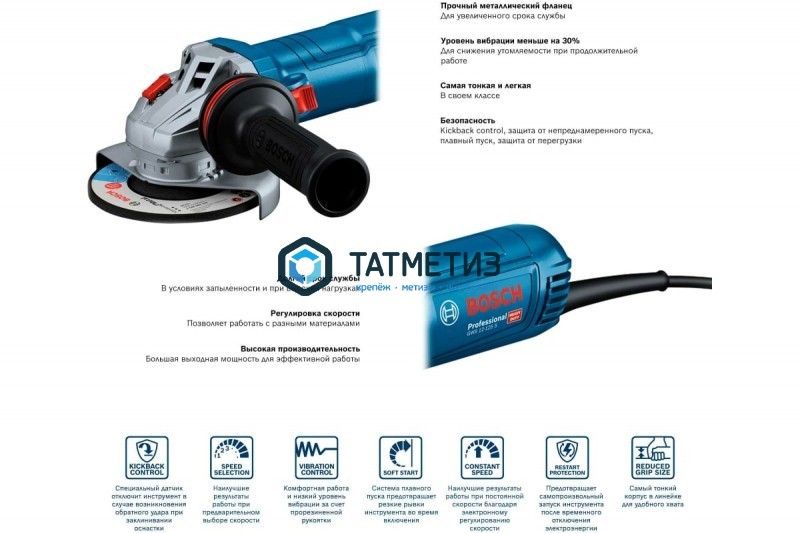 УШМ Bosch 125 мм GWS 12-125 S УШМ Bosch 125 мм GWS 12-125 S