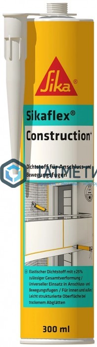 Полиуретановый герметик Sikaflex Construction+ черный 300 мл 12 Полиуретановый герметик Sikaflex Construction+ черный 300 мл 12