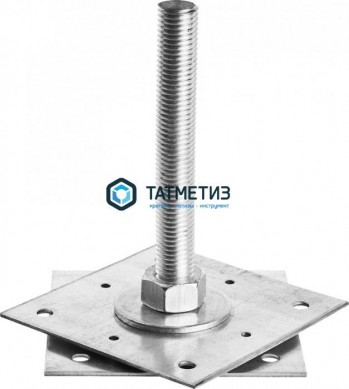 Анкер регулировочный по высоте ARH (140 х 140 мм)-М24, H-200мм | «ТАТМЕТИЗ» Анкер регулировочный по высоте ARH (140 х 140 мм)-М24, H-200мм - магазин крепежа «ТАТМЕТИЗ»