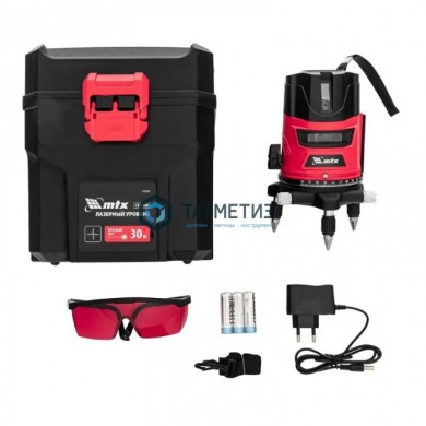 Уровень лазерный CRX-30R, 30 м, красный луч, батарейки, резьба 5/8"// MTX | «ТАТМЕТИЗ» Уровень лазерный CRX-30R, 30 м, красный луч, батарейки, резьба 5/8"// MTX - магазин крепежа «ТАТМЕТИЗ»