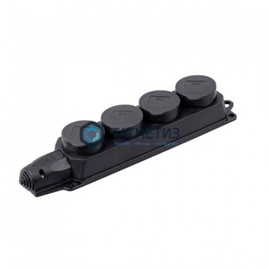 Розетка (колодка) 3-м Омега РБ33-1-0м с защ. крышкой IP44 каучук ИЭК | «ТАТМЕТИЗ» Розетка (колодка) 3-м Омега РБ33-1-0м с защ. крышкой IP44 каучук ИЭК - магазин крепежа «ТАТМЕТИЗ»