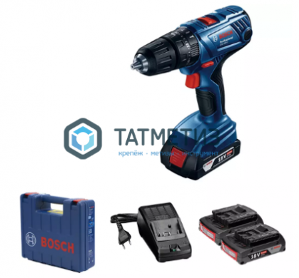 Дрель-шуруповерт аккумуляторная Bosch GSB 180-LI 2x2,0 Ач | «ТАТМЕТИЗ» Дрель-шуруповерт аккумуляторная Bosch GSB 180-LI 2x2,0 Ач - магазин крепежа «ТАТМЕТИЗ»
