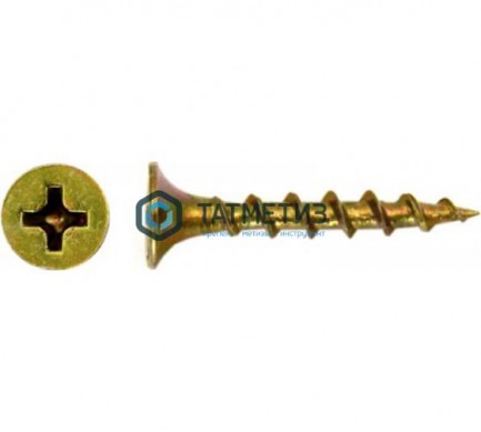 Саморезы потай по дереву желтые, PH2 4,2х76 (2 500 шт/уп) КК | «ТАТМЕТИЗ» Саморезы потай по дереву желтые, PH2 4,2х76 (2 500 шт/уп) КК - магазин крепежа «ТАТМЕТИЗ»