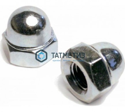 Гайка колпачковая DIN 1587, оц  М8  (3000 шт/уп) КК -  магазин крепежа «ТАТМЕТИЗ»