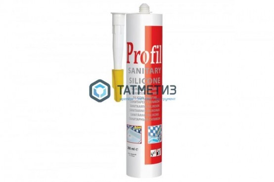 Герметик силиконовый Profil санитарный БЕЛЫЙ 280 мл / 15 | «ТАТМЕТИЗ» Герметик силиконовый Profil санитарный БЕЛЫЙ 280 мл / 15 - магазин крепежа «ТАТМЕТИЗ»