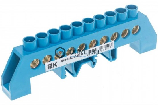 Шина нулевая на DIN-изол. ШНИ 8х12-10-Д-С ИЭК YNN10-812-10D-K07 | «ТАТМЕТИЗ» Шина нулевая на DIN-изол. ШНИ 8х12-10-Д-С ИЭК YNN10-812-10D-K07 - магазин крепежа «ТАТМЕТИЗ»