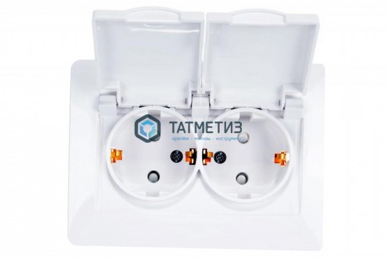 Розетка 2-м СП BLANCA 16А 250В с заземл. бел., без шторок | «ТАТМЕТИЗ» Розетка 2-м СП BLANCA 16А 250В с заземл. бел., без шторок - магазин крепежа «ТАТМЕТИЗ»