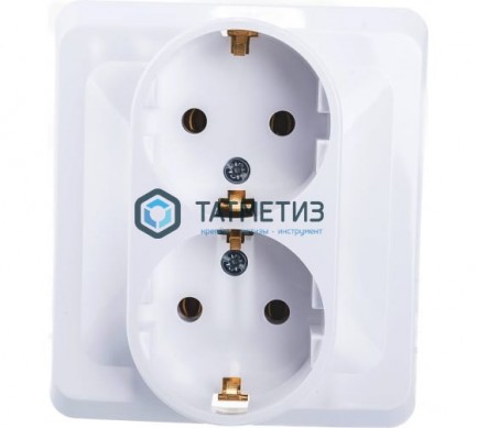 Розетка 2-м СП Этюд 16А с заземл. бел. SchE PC16-007B | «ТАТМЕТИЗ» Розетка 2-м СП Этюд 16А с заземл. бел. SchE PC16-007B - магазин крепежа «ТАТМЕТИЗ»