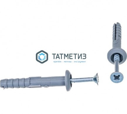 Дюбель-гвоздь 6х40 гриб (1000 шт/уп) | «ТАТМЕТИЗ» Дюбель-гвоздь 6х40 гриб (1000 шт/уп) - магазин крепежа «ТАТМЕТИЗ»