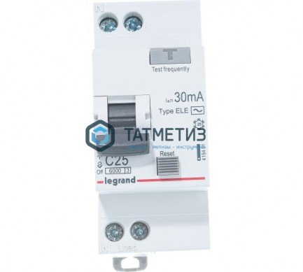Выключатель авт.дифференциального тока 1п С 25А 30мА тип AC (1P+N) Legrand | «ТАТМЕТИЗ» Выключатель авт.дифференциального тока 1п С 25А 30мА тип AC (1P+N) Legrand - магазин крепежа «ТАТМЕТИЗ»