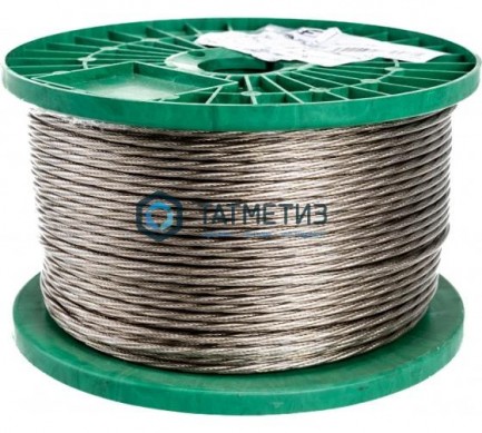 Трос с ПВХ стальной оц. 4-3 (200 м/бух) SR | «ТАТМЕТИЗ» Трос с ПВХ стальной оц. 4-3 (200 м/бух) SR - магазин крепежа «ТАТМЕТИЗ»