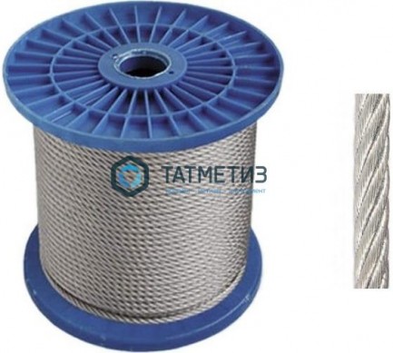 Трос  стальной оц. 1 мм DIN 3055  (200 м/бух) -  магазин крепежа «ТАТМЕТИЗ»