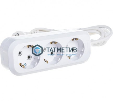 Удлинитель 3х3м Е-303 АБС-пл. с з ПВС 3х1 "У" -  магазин крепежа «ТАТМЕТИЗ»