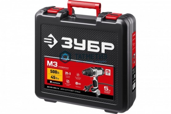 Дрель-шуруповерт сетевая, ЗУБР, 500 Вт, 0-450/0-1800 об/мин в кейсе | «ТАТМЕТИЗ» Дрель-шуруповерт сетевая, ЗУБР, 500 Вт, 0-450/0-1800 об/мин в кейсе - магазин крепежа «ТАТМЕТИЗ»