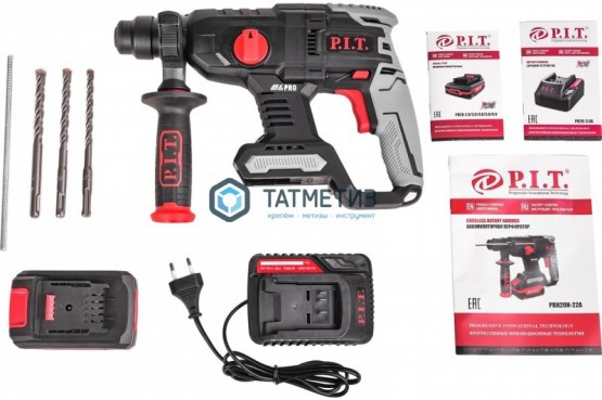 Перфоратор аккум. P.I.T PBH20H-22A (SDS+,20В,б/щет,2 ак*4.0Ач,Li-ion,2реж,1.5Дж,бур 22мм, ЗУ) | «ТАТМЕТИЗ» Перфоратор аккум. P.I.T PBH20H-22A (SDS+,20В,б/щет,2 ак*4.0Ач,Li-ion,2реж,1.5Дж,бур 22мм, ЗУ) - магазин крепежа «ТАТМЕТИЗ»