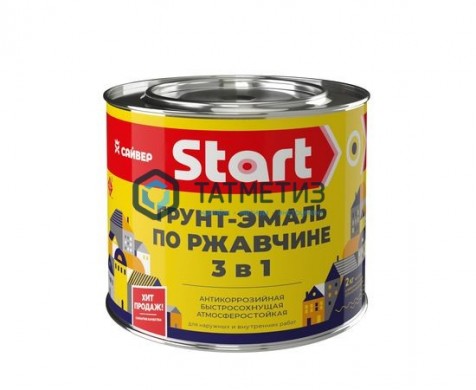 Грунт-эмаль по ржавчине ХВ 3 в 1 СТАРТ  ГОЛУБАЯ  1,8 кг-./6 -  магазин крепежа «ТАТМЕТИЗ»