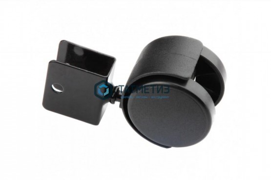 Колесо мебельное поворотное, черный нейлон, крепление П-образное TWH 50 -  магазин крепежа «ТАТМЕТИЗ»