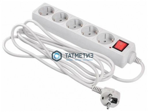 Удлинитель с сет.фильтром 5 х 3м с с з ПВС3*0, 75 BURO | «ТАТМЕТИЗ» Удлинитель с сет.фильтром 5 х 3м с с з ПВС3*0, 75 BURO - магазин крепежа «ТАТМЕТИЗ»