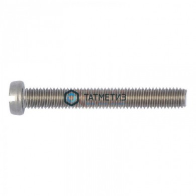 Винт с цилиндрической головкой с прямым шлицем А2 DIN 84 М10 х 25 | «ТАТМЕТИЗ» Винт с цилиндрической головкой с прямым шлицем А2 DIN 84 М10 х 25 - магазин крепежа «ТАТМЕТИЗ»