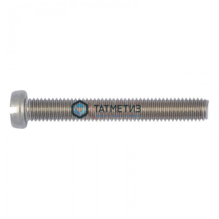 Винт с цилиндрической головкой с прямым шлицем А2 DIN 84 М10 х 25 Винт с цилиндрической головкой с прямым шлицем А2 DIN 84 М10 х 25